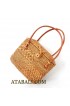 Ladies mini tote bag short leather strap balinese design